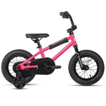 Sturdy Kids Bike with Training Wheels, Coaster Brake, Adjustable Seat, Wide Tires